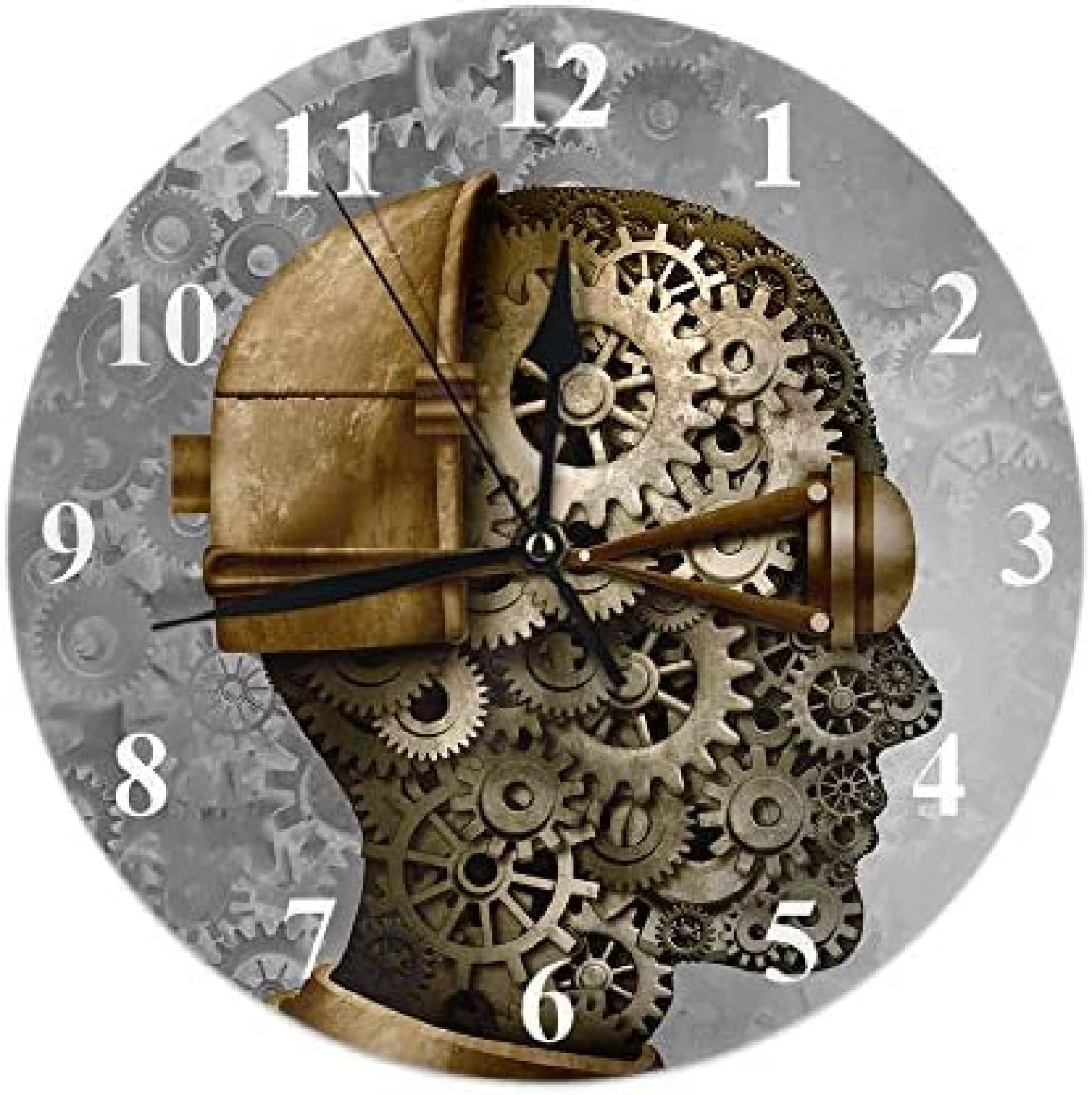 Amazon.co.jp: スチームパンクな丸い壁掛け時計、抽象的な